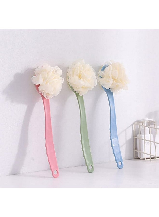 AK Ultimate 2 in 1 Bath Body Brush with Soft Loofah and Bristles, Back Scrubber with Curved Long Handled Shower Brush for Women & Men Body, Face and Spa Washing - Image 2