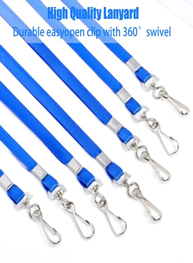 LOCONHA 50 Pack Blue lanyards Lanyards for Id Badges Lanyards Safety Badge Lanyard 18" with Swivel Hook (50, Blue) - Image 4