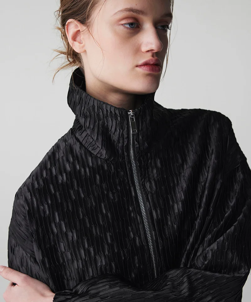 ابيكول Textured Bomber Coat