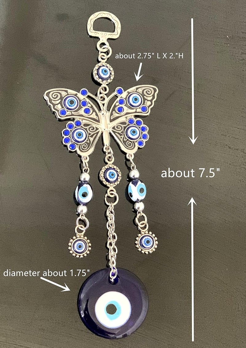 Betterdecor Blue Evil Eye Butterfly Hanging Decoration Ornament with Gift Pouch - Image 5