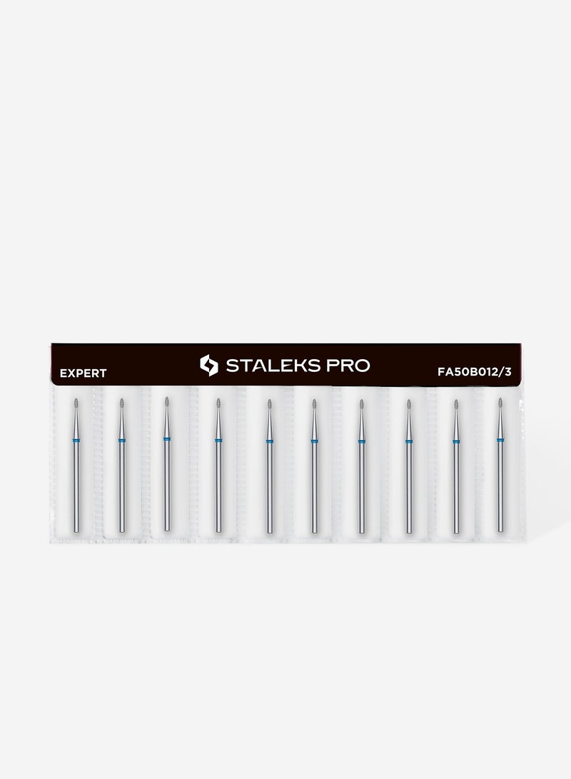 STALEKS PRO بت حفر الأظافر الماسية مدبب أزرق EXPERT | قطر الرأس 1.2 مم / الجزء العامل 3 مم - Image 3