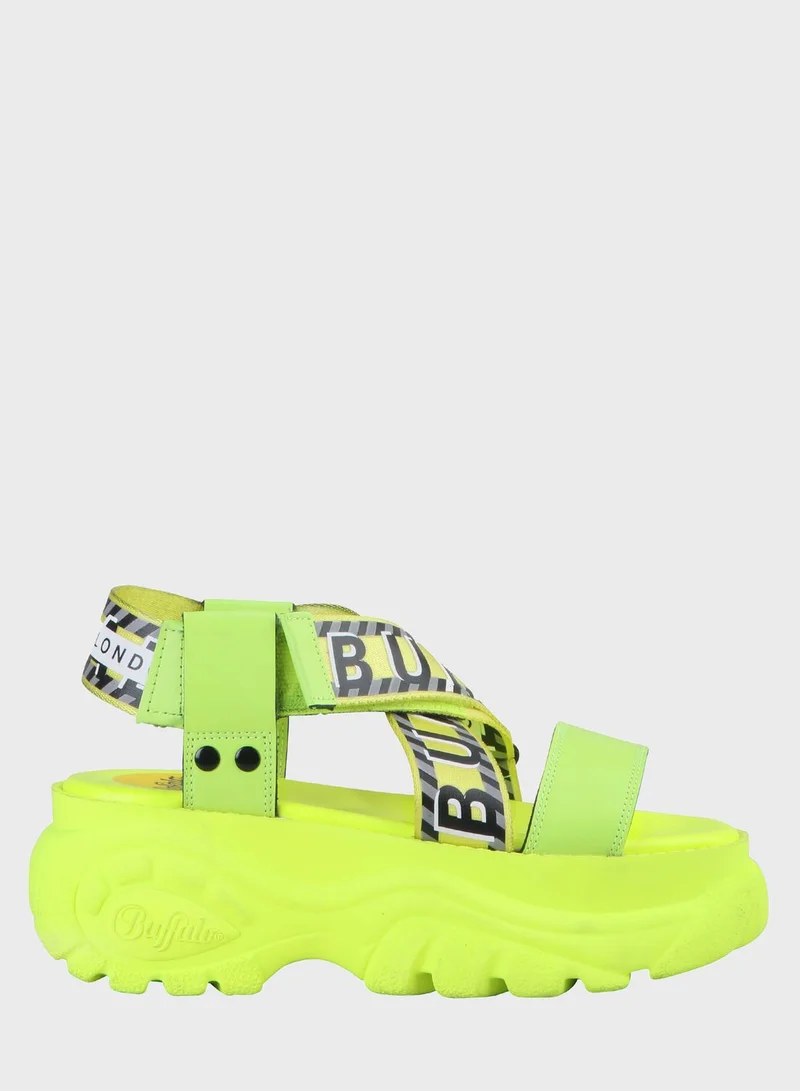Buffalo London Bo Multi Strap Platform Sandals