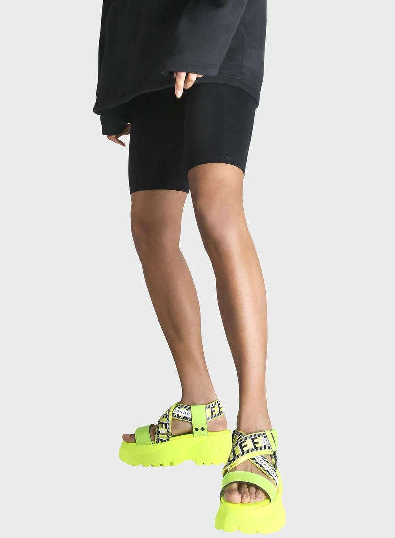 Buffalo London Bo Multi Strap Platform Sandals