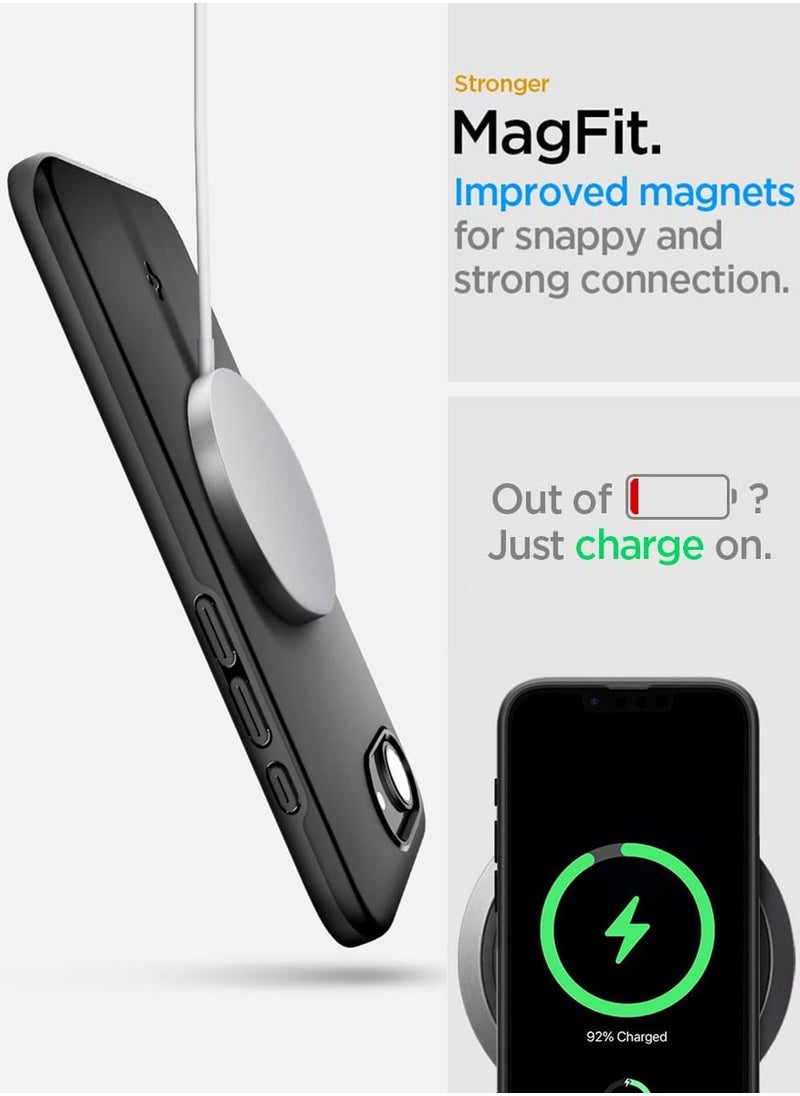 Spigen Thin Fit MagFit for iPhone 16e MagSafe Case Cover (2024) - Black  - Image 5