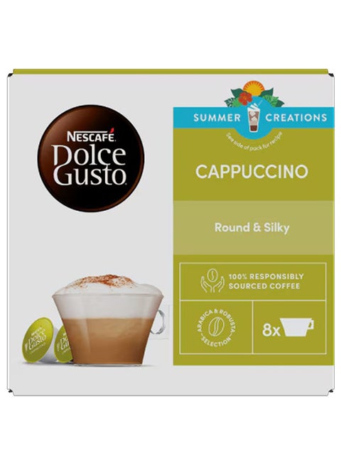 Dolce Gusto Cappuccino 16 Coffee Capsules 186.4g