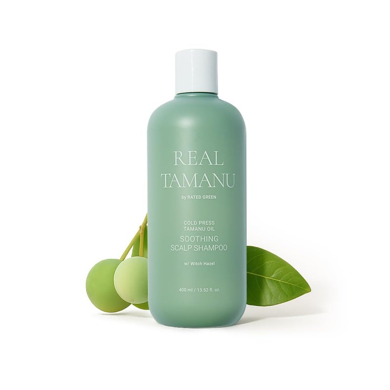 RATED GREEN REAL TAMANU Soothing Shampoo | Scalp Relief & Nourishing for Troubled, Itchy & Dry Scalp | Organic Cold Pressed Tamanu Oil Shampoo (13.52 Fl Oz) - Image 1