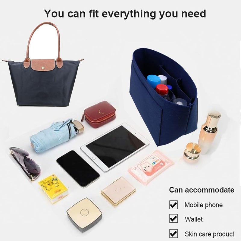 Lckaey Purse Organizer for Le Pliage Handbags insert Organizer insert 1012blue-S - Image 4