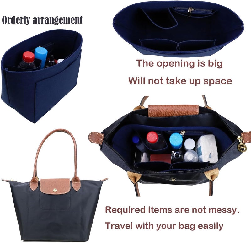 Lckaey Purse Organizer for Le Pliage Handbags insert Organizer insert 1012blue-S - Image 3