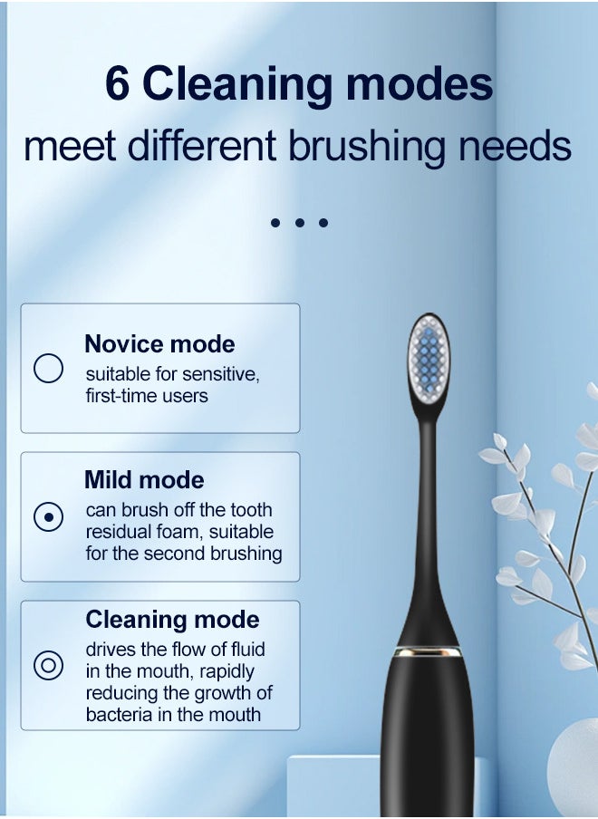 Aluhama Aluhama Electric Toothbrushes for Adults with 4 Brush Heads, Sonic Rechargeable Teeth Whitening, Power Toothbrush  - Image 4