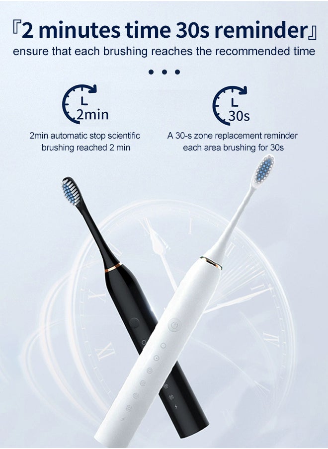 Aluhama Electric Toothbrushes for Adults with 4 Brush Heads, Sonic Rechargeable Teeth Whitening, Power Toothbrush