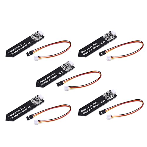 Songhe Capacitive Soil Moisture Sensor Module Corrosion Resistant Moisture Detection Garden Watering for Arduino DIY 3.3~5.5V 5pcs - Image 1