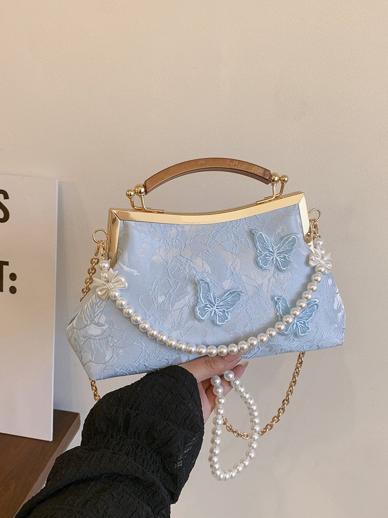 Fashion Chinese Style Embroidered Women'S Evening Bag Simple Beaded Crossbody Bag Artistic Handbag - Image 2