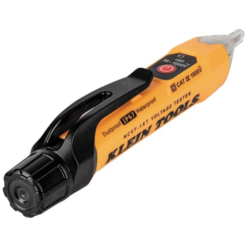 Klein Tools NCVT1XT Voltage Tester, Non-Contact Low Voltage Test Pen, 70V to 1000V AC, Durable IP67 Tester is Dustproof and Waterproof - Image 4