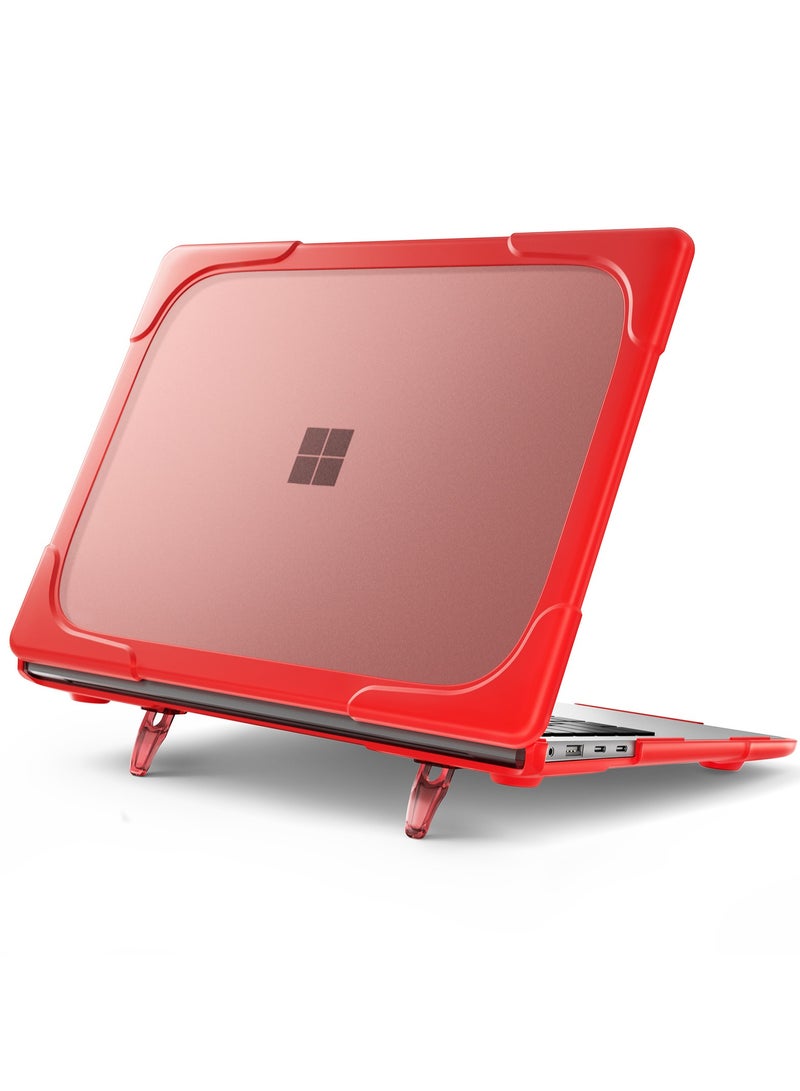 General Compatible with Microsoft Surface Laptop 7 13.8 Inch 2024 (Model: 2036) Heavy Duty Case with Fold Kickstand - Shockproof Stylish u0026 Durable Protective Cover 
