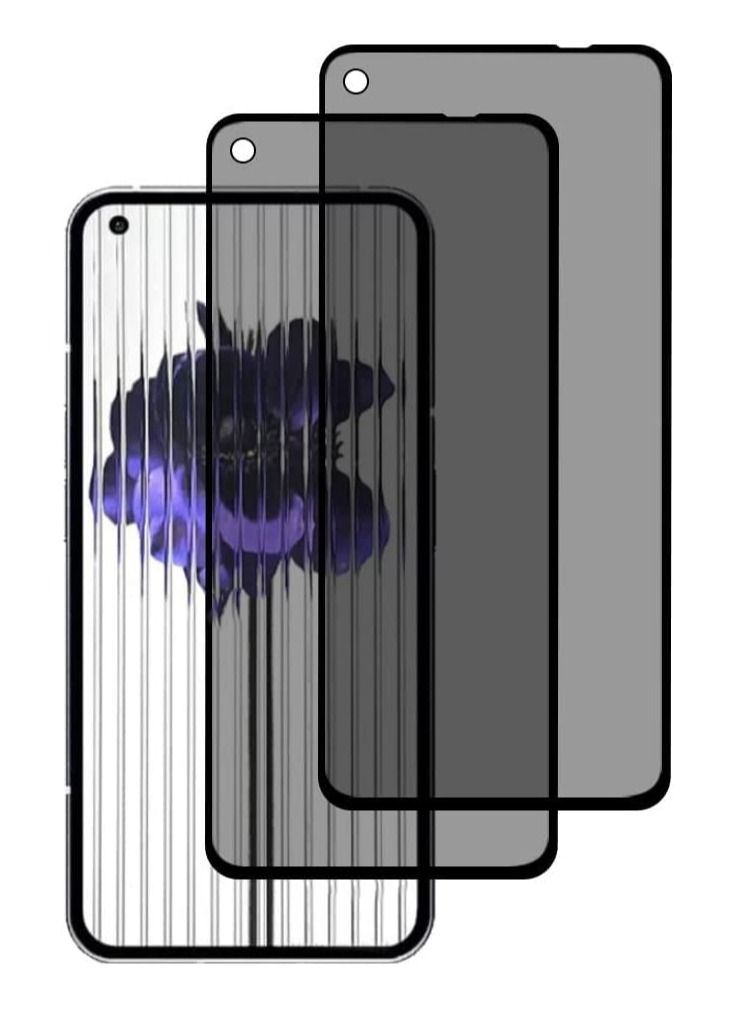 LEDIN Privacy Screen Protector For Nothing Phone 1 Anti-Spy Tempered Glass Film 9H Hardness Scratch Resistant Bubble Free Anti Spy Tempered Glass Screen Protector for Nothing Phone (2 Packs) - Image 1