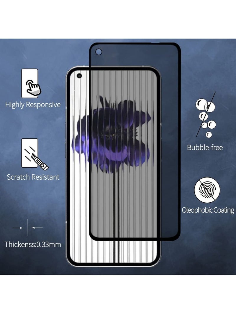 LEDIN Privacy Screen Protector For Nothing Phone 1 Anti-Spy Tempered Glass Film 9H Hardness Scratch Resistant Bubble Free Anti Spy Tempered Glass Screen Protector for Nothing Phone (2 Packs) - Image 3