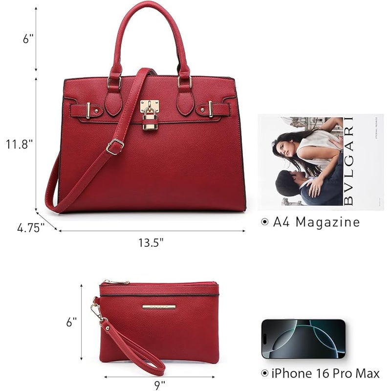 DASEIN Women Handbags and Purses Ladies Shoulder Bag Top Handle Satchel Tote Work Bag with Wallet - Image 4