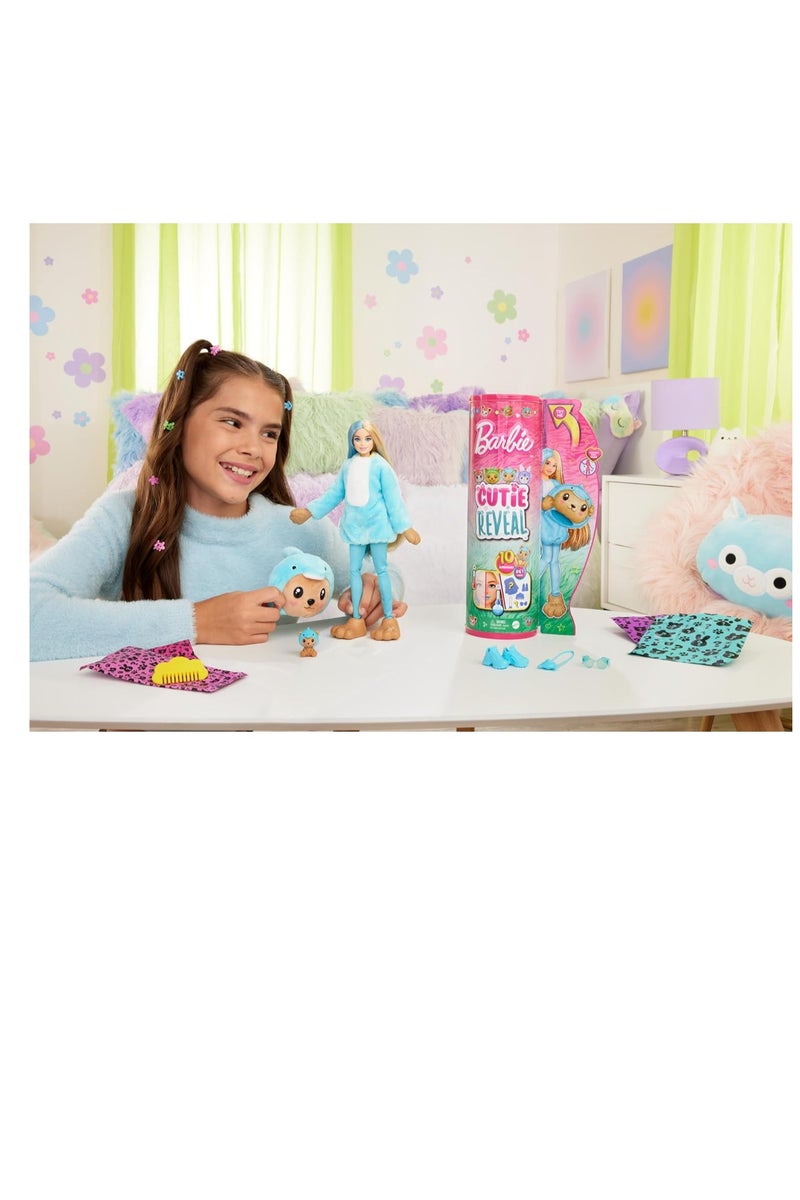 باربي اكشف عن دمية وإكسسوارات سلسلة الأزياء ذات الطابع الخاص مع 10 مفاجآت، ودبدوب على شكل دولفين - Image 3