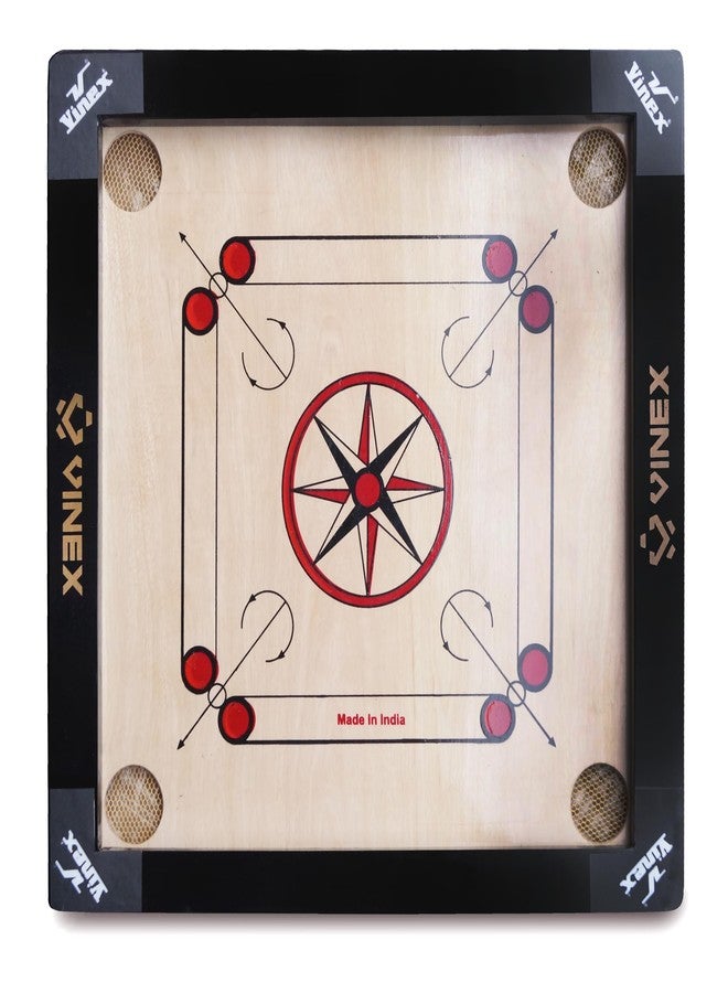 Vinex Kids Carrom Board Set (20 Inch) | Small Size Gloss Finish Carrom Board with Coins, Striker & Powder | Indoor Skill Development Board Game for Kids - Image 5