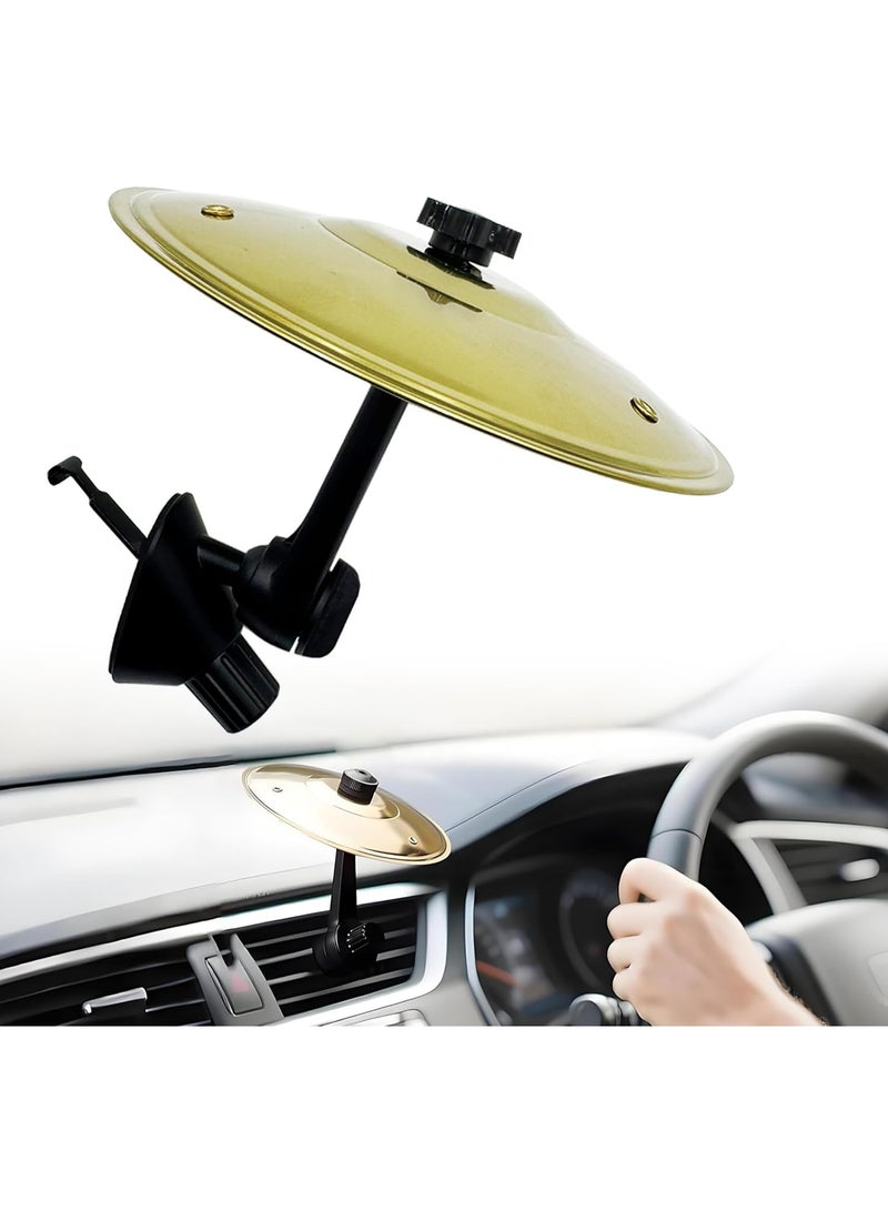 HALAMODO Car Cymbal, Car Cymbal Air Vent, Mini Drum Crash Cymbal For Car Vent, Suitable For All Types Of Vehicles (Gold) - Image 1