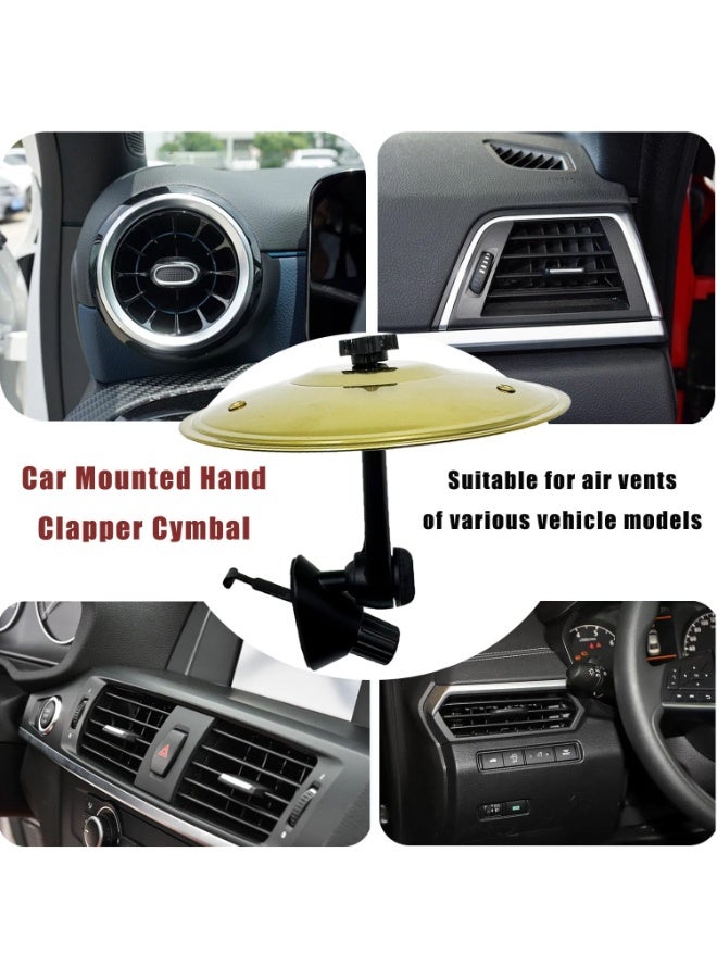 HALAMODO Car Cymbal, Car Cymbal Air Vent, Mini Drum Crash Cymbal For Car Vent, Suitable For All Types Of Vehicles (Gold) - Image 3