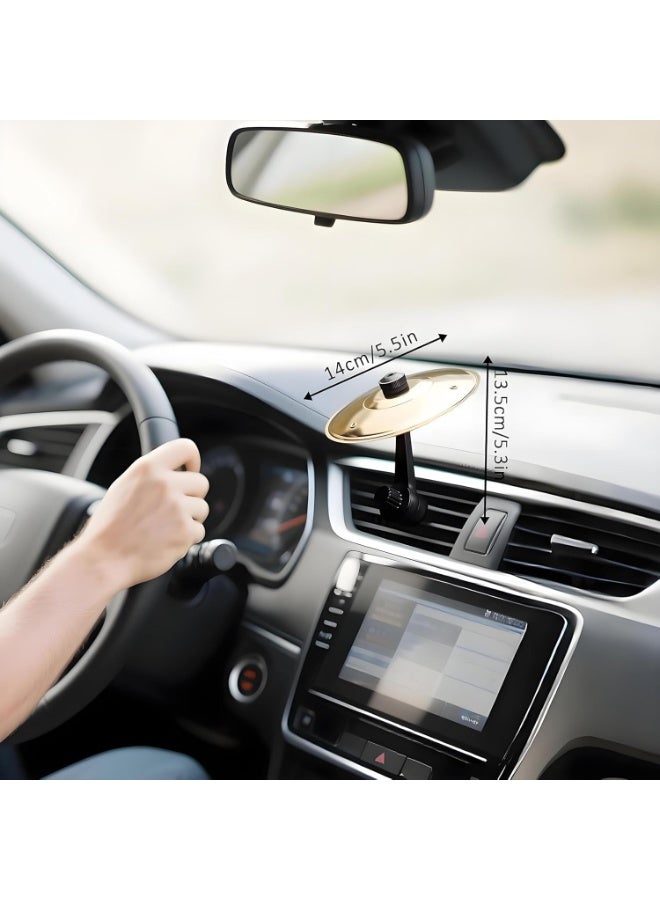 HALAMODO Car Cymbal, Car Cymbal Air Vent, Mini Drum Crash Cymbal For Car Vent, Suitable For All Types Of Vehicles (Gold) - Image 5