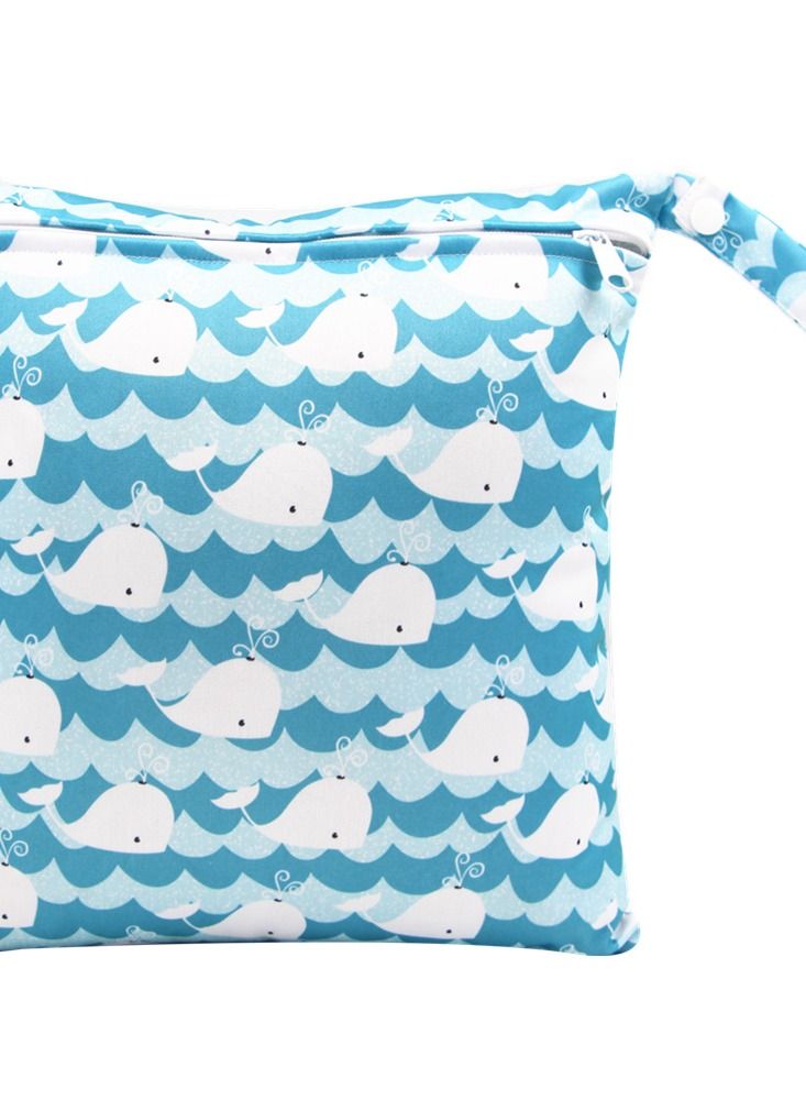 wenhuaren Cartoon Cute Print Stroller Hanging Bag Multi-functional Diaper Storage Bag Diaper Pad Hanging Bag  - Image 2