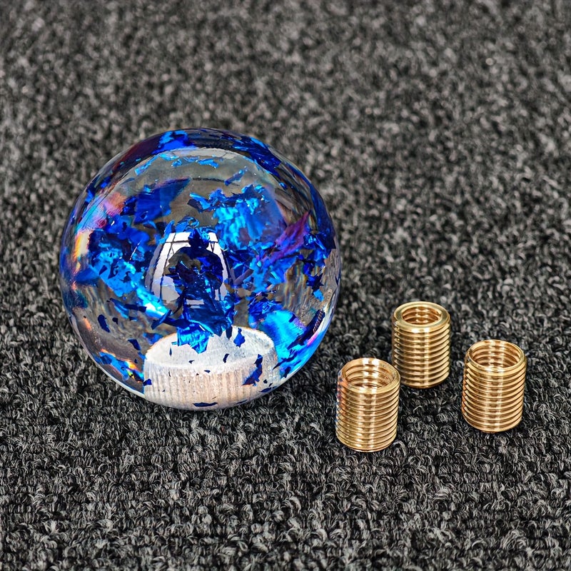 Universal JDM Manual Acrylic Glitter Round Green Gear Shift Knob Ball Shifter Lever Head Car Accessories - Image 3