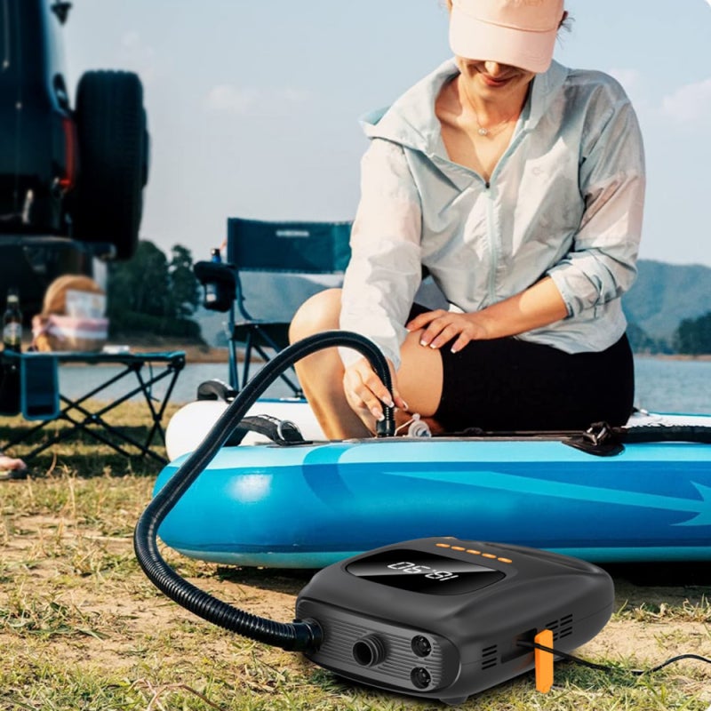 Air Pump 7500mAh Battery Real-Time Monitoring Auto-Stop - Portable Compact Design for Paddleboards Inflatables Outdoor Adventures - Image 3
