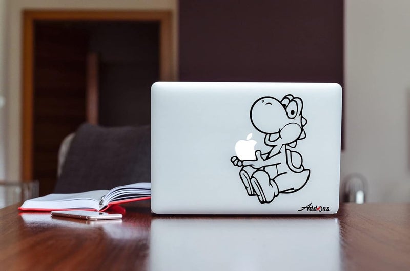 Add-Ons Yoshi Decal Sticker For Laptop & MacBook (Black) - Image 1
