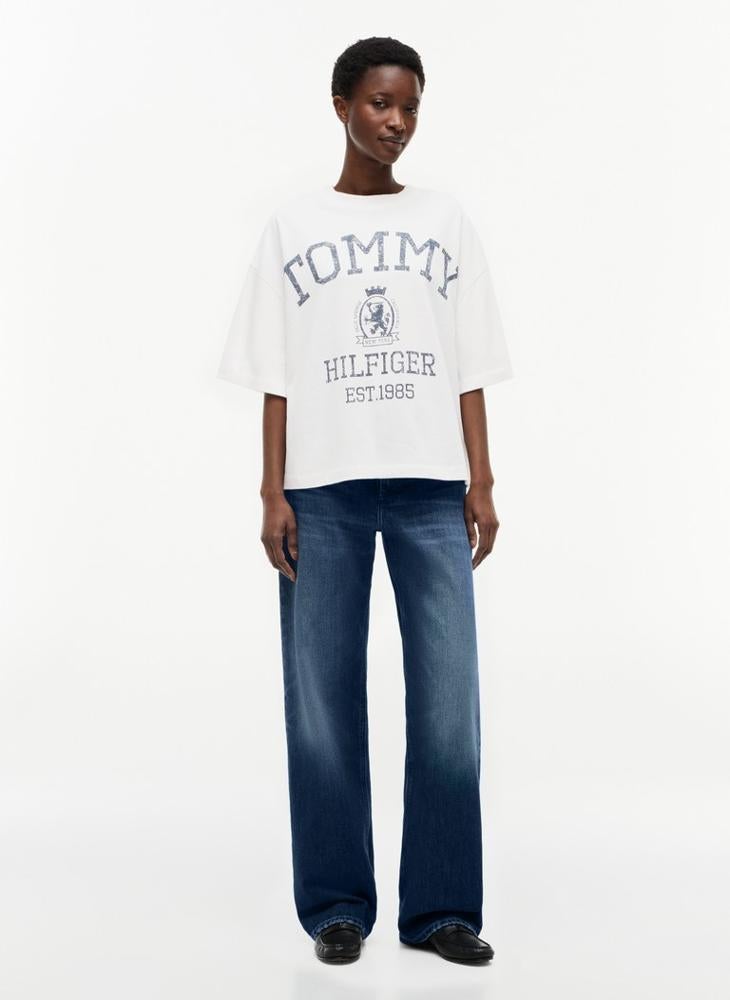 TOMMY HILFIGER Crest Relaxed Oversized T-Shirt - Image 4