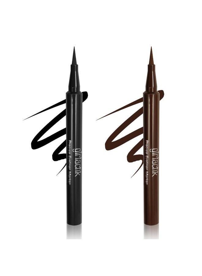 girlactik Precise Marker Liner - Brown Noir - Image 3