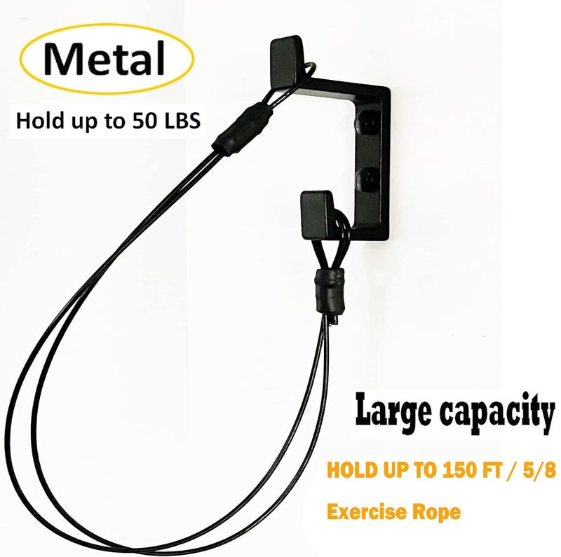 Pmsanzay Exercise Rope Storage Hanger, Wall-Mounted Heavy Duty Metal Battle Rope Storage Hook Bracket,Rope Storage Rack for Exercise Rope Battle Rope in Home Gym or Commercial Gym - Image 2
