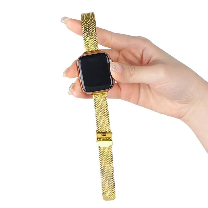 سوار ساعة ذكية باللون Starlight قابل للتعديل سوار نايلون حلقي متوافق مع Apple Watch / SE بملاءمة قابلة للتعديل وحزام بديل للاستخدام اليومي للتنقل اليومي سهل التخزين للعائلة - Image 3