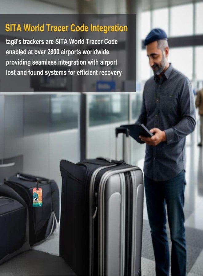 tag8 [Pack 2] tag8 Sydney Smart Bag tag |Trendy Luggage tag ID Fashionable Digital Name tag | Airline Compliant, SITA World Tracer Code Enabled | Travel Gift idea, Collectible - Image 5