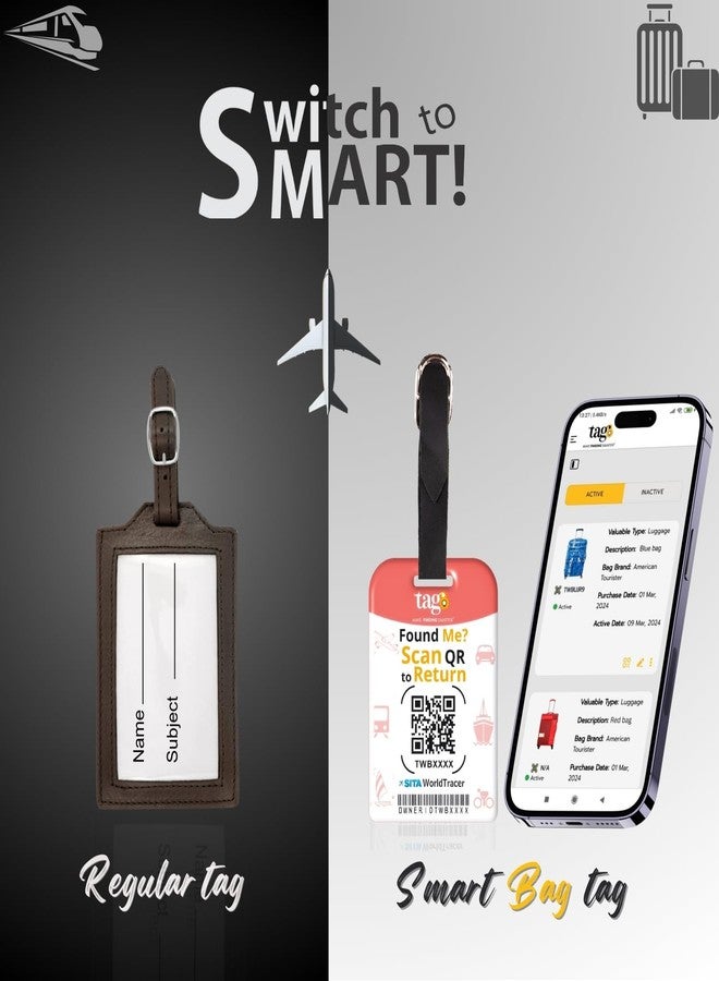 tag8 [Pack 2] tag8 Sydney Smart Bag tag |Trendy Luggage tag ID Fashionable Digital Name tag | Airline Compliant, SITA World Tracer Code Enabled | Travel Gift idea, Collectible - Image 2