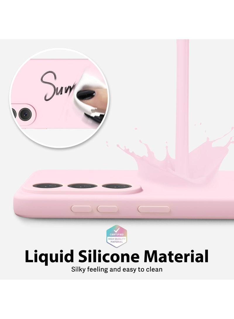 ICARLUS For Samsung Galaxy A57 5G Case Slim Liquid Silicone Protective Cover Pink - Image 2