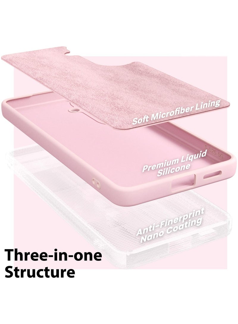 ICARLUS For Samsung Galaxy A57 5G Case Slim Liquid Silicone Protective Cover Pink - Image 5