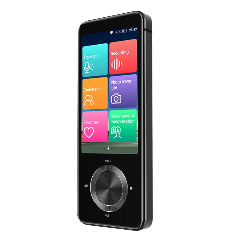 جهاز ترجمة لغوي محمول مفسر صوتي يدعم 137 لغة | مترجم صوتي ثنائي الاتجاه في الوقت الفعلي يدعم التسجيل والترجمة النصية والترجمة بالصور (الصينية/الإنجليزية/اليابانية/الكورية) - Image 1
