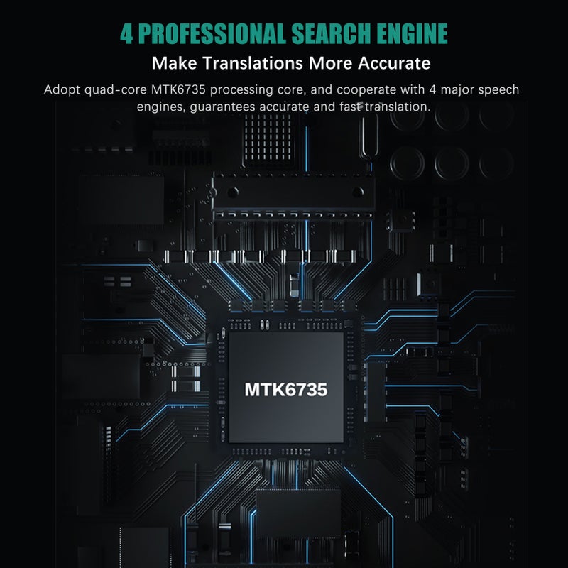 جهاز ترجمة لغوي محمول مفسر صوتي يدعم 137 لغة | مترجم صوتي ثنائي الاتجاه في الوقت الفعلي يدعم التسجيل والترجمة النصية والترجمة بالصور (الصينية/الإنجليزية/اليابانية/الكورية) - Image 5