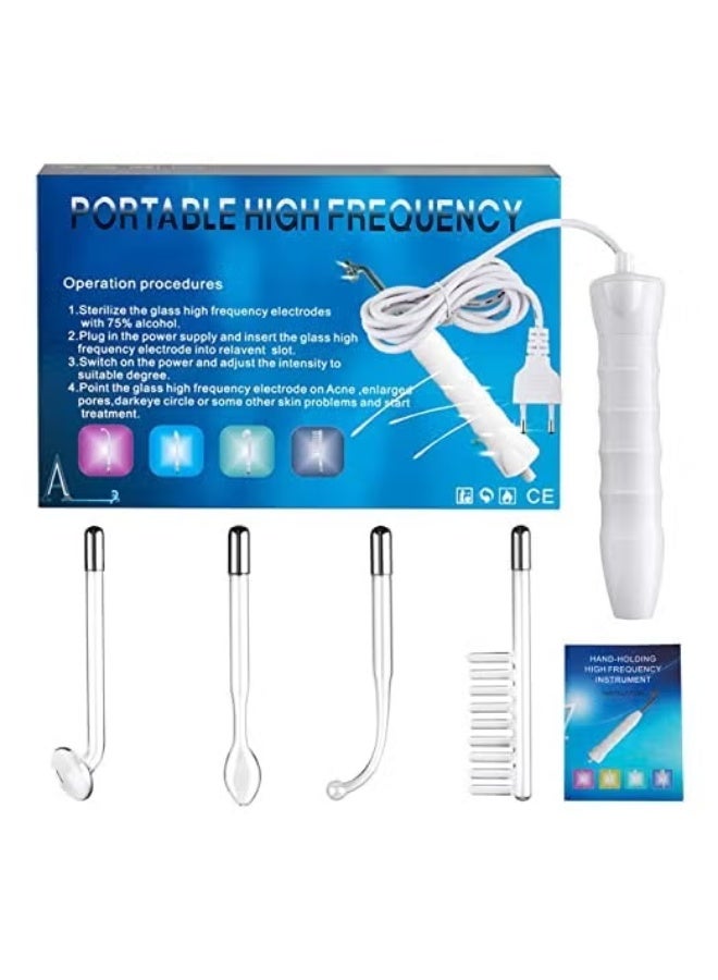 Portable High Frequency Facial Machine Skin therapy Wand Machine For Acne Treatment Skin Tightening Wrinkle Reducing Dark Circles Hair Scalp Stimulator MultiFunction Device - Image 1