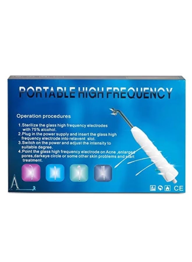 Portable High Frequency Facial Machine Skin therapy Wand Machine For Acne Treatment Skin Tightening Wrinkle Reducing Dark Circles Hair Scalp Stimulator MultiFunction Device - Image 4