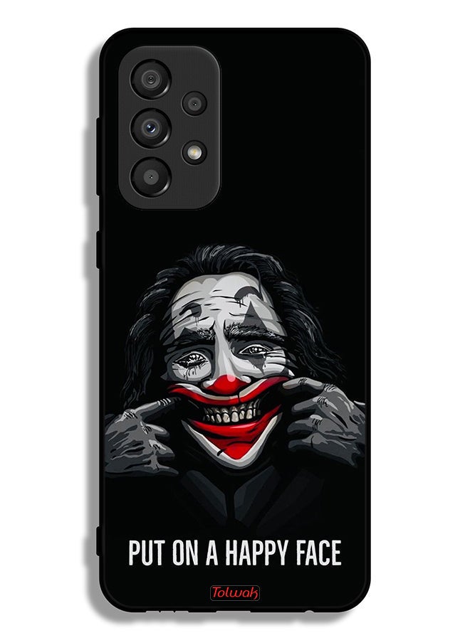 Tolwak Samsung Galaxy A33 5G Protective Case Cover Put On Happy Face - Image 1