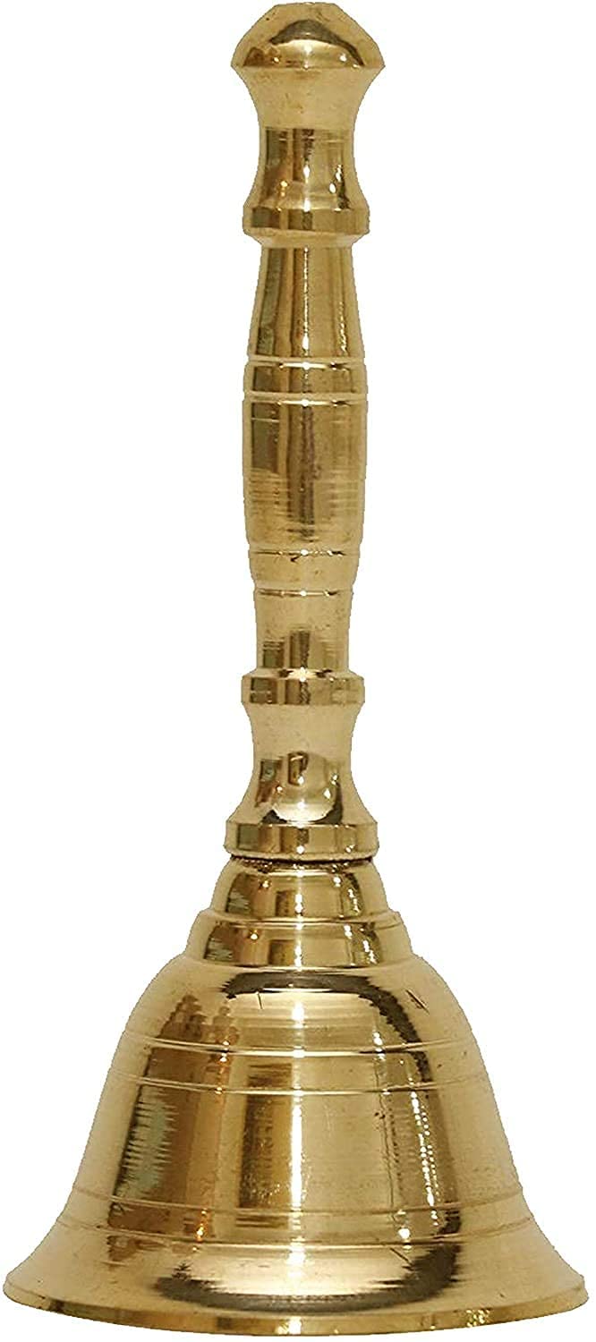 RDK SON'S® Brass Puja Bell | Pooja Ghanti/Ghanta for Home and Temple | Prayer Bell | Pooja Mandir Bell (4 Inches) - Image 5