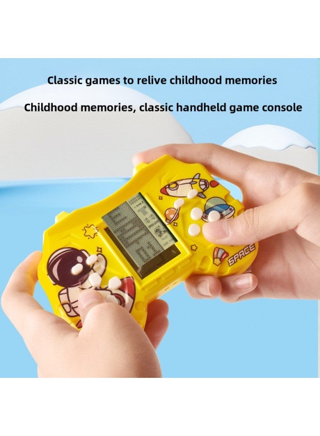 Tetris Game Machine Retro Children's Nostalgic Childhood Game Large Screen Handheld Educational Decompression Toys-Product Color:Classic Puzzle Game Machine Series-Model:Little Dinosaur Game Machine-purple