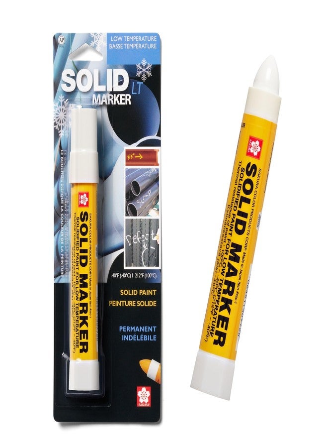 SAKURA SOLID MARKER Sakura 46655 White Solidified Paint Low Temperature Solid Marker, -40 to 212 Degree F, 13 mm Twist-Up Tip - Image 1