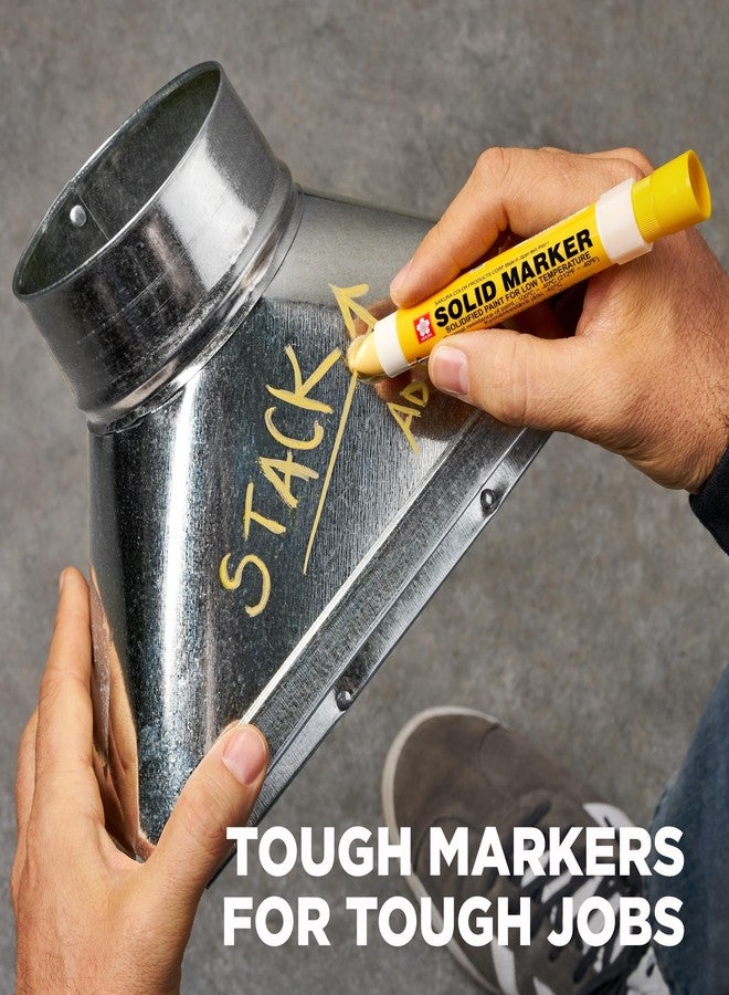 SAKURA SOLID MARKER Sakura 46655 White Solidified Paint Low Temperature Solid Marker, -40 to 212 Degree F, 13 mm Twist-Up Tip - Image 3