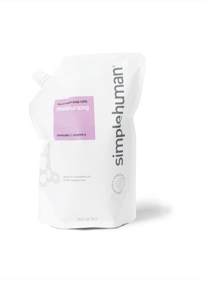 simplehuman - Moisturizing Liquid Hand Soap, Lavender, Refill Pouch, 34 Fluid Ounce (Pack of 2) - Image 1
