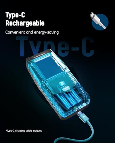 ERICKHILL EMF Meter, Detects Electric and Magnetic Fields, Handheld Digital EMF Detector with LCD Display, Sound-Light Alarm, Rechargeable Battery for Home, Office, and Appliances (Blue) - Image 4