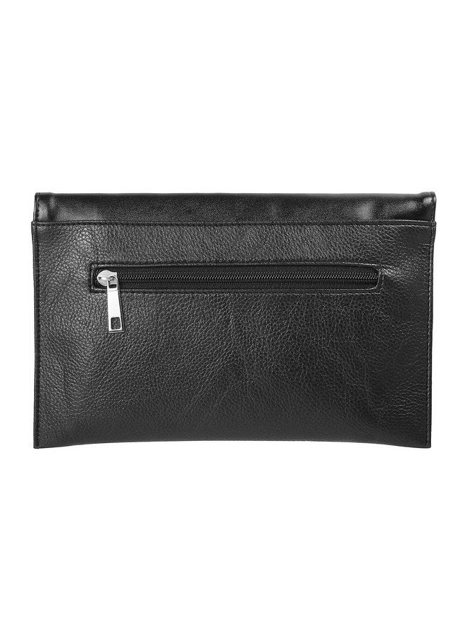 Mochi Women Black Clutch (230-5993-11-10) Size (10) - Image 3